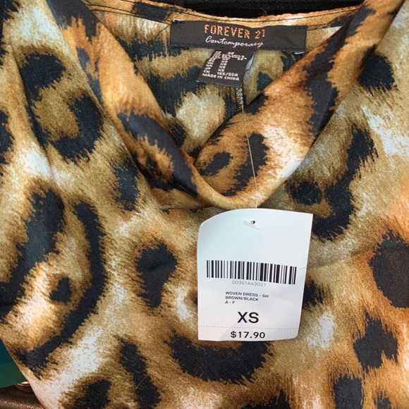 💲⬇️NWT Leopard mini cowl neck slip dress - Picture 6 of 6